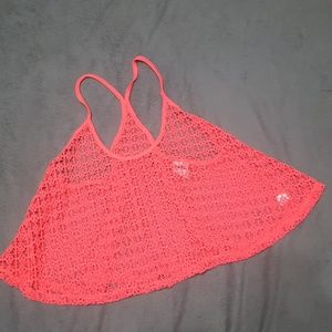 NEW PINK CROP TANK TOP COVER UP VICTORIA'S SECRET